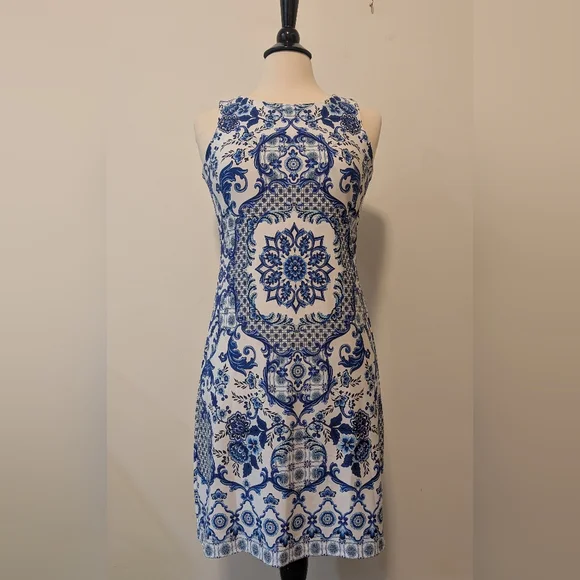 Charter Club | Dresses | Charter Club Blue And White Greecian Floral Print Sleeveless Dress Petite Medium | Poshmark Charter Club | Dresses | Charter Club Blue And White Greecian Floral Print Sleeveless Dress Petite Medium | Poshmark